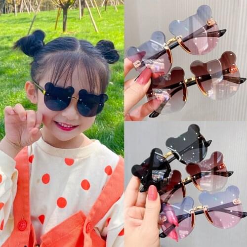Childrens Sunglasses Fashion Baby Sunglasses Glasses Trendy Girls Boys Cute Cartoon Bear Sunglasses Anti-glare Anti-radiation