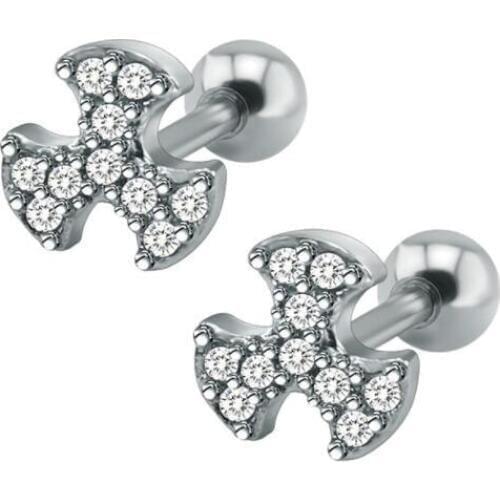 Hot Sale Cute Exquisite Crystal Stud Earring Windmill Shape Women Earring Bijoux Brincos