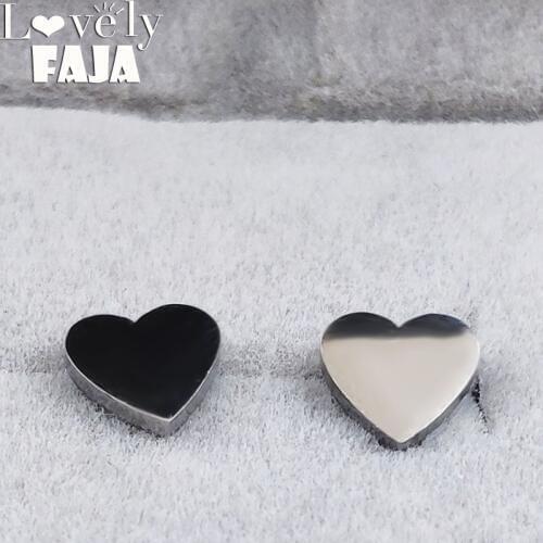 6 pairs Heart Stainless Steel Set Earrings for Women Silver Color Earings Jewellery aretes acero inoxidable mujer E612822
