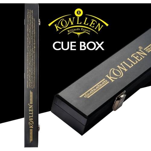 KONLLEN Billiards Box Wood Material 1/2 Rod Box 2 Holes Case Pool Cue Stick Box 82 Length Waterproof Case Billiards Accessories