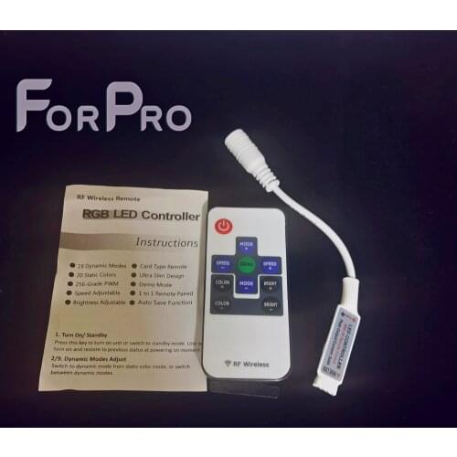 Mini DC12V Led Controller Dimmer 12A Wireless RF Remote to Control Single Color Strip Lighting 3528 5050 led strip