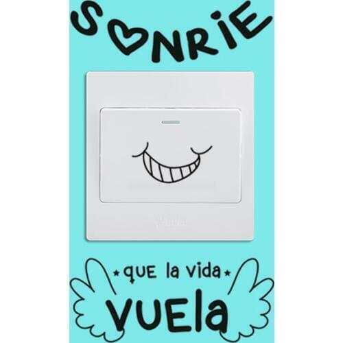 Spain Life Motto Art Switch Sticker Living room Bedroom Decorative Wall Stickers Vinyl Waterproof Murals JG1440