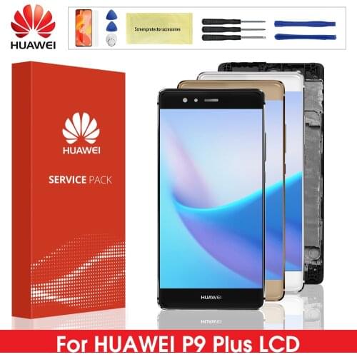 Original Display For Huawei P9 Plus LCD Touch Screen Digitizer Assembly with Frame For Huawei P9 Plus EVA L09 L19 VIE L09 AL10