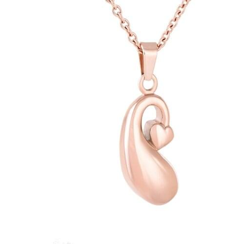 IJD9840 Teardrop Heart Necklace Stainless Steel Cremation Pendant Ashes Urn Memorial Keepsake For Women Jewellery