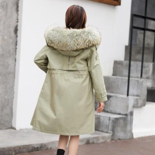 Parka Winter Long Real Jacket Rex Rabbit Fur Coat Women Abrigos Mujer Invierno 2020 9209YY982