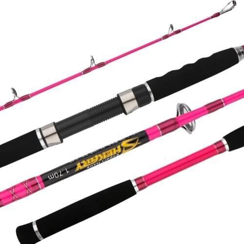 Super Hard Jigging Fishing Rod Spinning 2 Sections Carbon Fiber Ultralight Weight Fishing Pole Travel Boat Rod Fishing Pesca