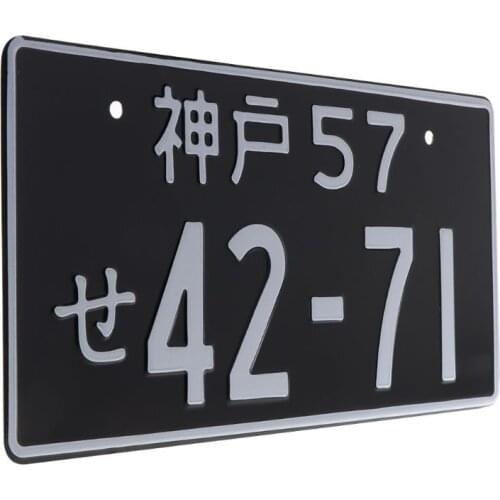 Universal Car Numbers Japanese License Plate Aluminum Tag Racing Motorcycle 77HF