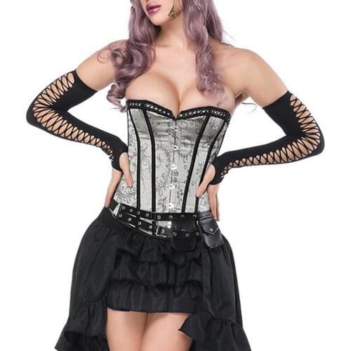 Victorian Corset Gothic Steampunk Full Breast Luxury Attractive Soft