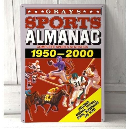 Back to the Future Sports Almanac Tin Sign Movie Vintage Metal Tin Sign Pin Up Metal Decor Wall Decor Door