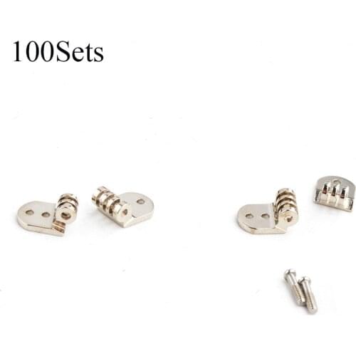 100sets quality hinges for spectacle hinges for plastic frame acetate frame wood horn frame nickel color screw on with screw