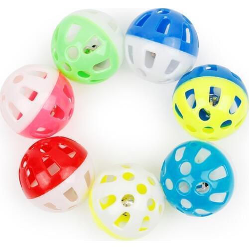 1Pc Cat Hollow Bell Ball Parrot Toy Bird Hollow Bell Ball For Parakeet Cockatiel Chew Fun Cage Random Colors Pet Toy