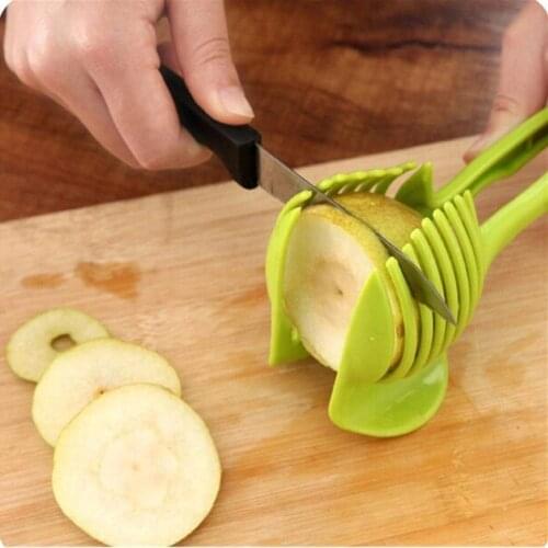1pc Tomato Slicer Fruits Cutter Stand Tomato Lemon Cutter Utensilios De Cozinha Assistant Lounged Shreadders Slicer