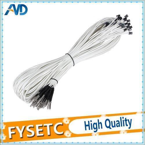 10pcs HT-NTC100K Thermistor Temperature Sensor for High Temperature Filament 350 Degrees B3950 For 1M 2M 3D Printer Parts