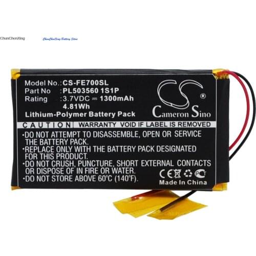 Cameron Sino 1300mAh Battery PL503560 1S1P for Fiio EO7K