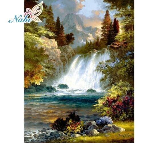 5d diy diamond painting full square Diamond embroidery landscape - diamond mosaic diamond paint 203DD