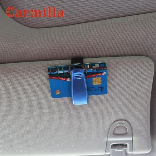 Carmilla Car Sun Visor Glasses Sunglasses Ticket Card Clip Holder for Audi A1 A3 A4 B8 A5 A6 A7 Q3 Q5 Q7 for Seat Accessories