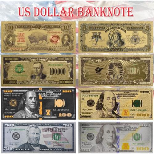 100 US Sliver Banknotes Dollar Collectible Gift Currency World Banknote