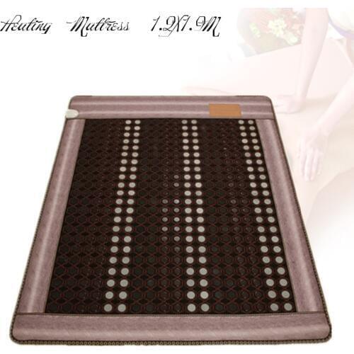 Free shipping Electric Heating Natural Jade Mattress Heated Tourmaline Bed Mattress Good sleep mattress Physical Therapy Mat