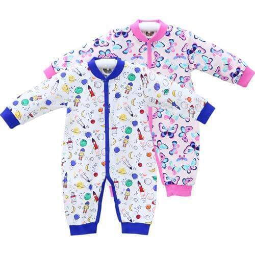 Baby Spring and Autumn Pure Cotton 2 pieces Rompers Long Sleeve Toddler Clothes Children Clothes Little Q New Suits christmas