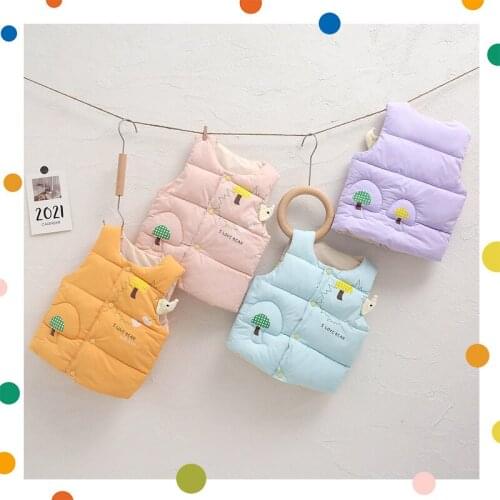 Autumn Children Warm Down Vest Baby Cotton Waistcoat Kids Outerwear Vest Children Clothing Boys Girls Jacket For Girls Vest