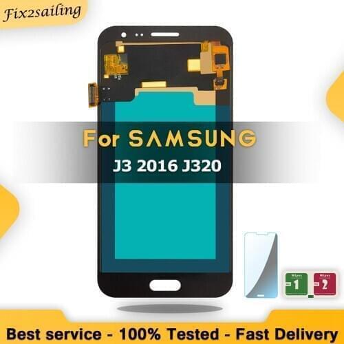 Copy OLED LCD Display For SAMSUNG Galaxy J3 2016 J320 J320F J320FN Touch Screen Digitizer Assembly 100% Tested Free Shipping