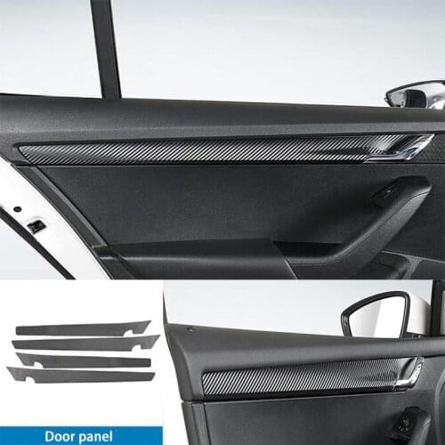 DNHFC Car-styling Carbon fiber decorative film Door panel film Car Accessories For skoda Octavia A7 2015-2019 sedan