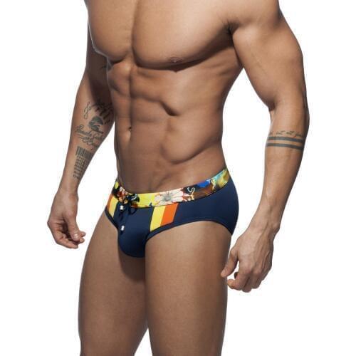 European And American Fashion Briefs Mens Digital Printed Swim Trunks Mens Wading Shorts Bikini Bottoms