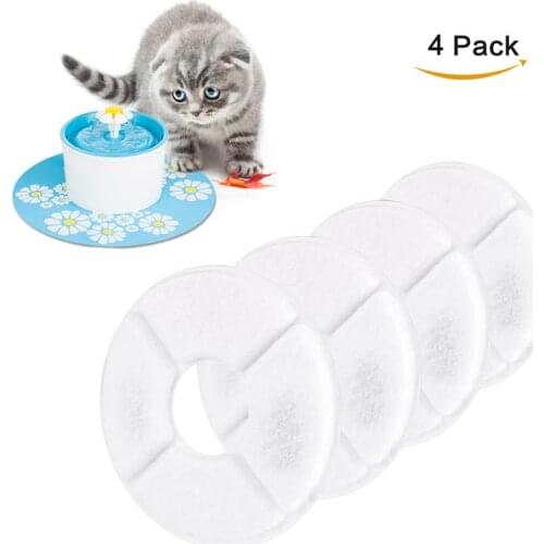 4PCS Activated Carbon Filter For Automatic Cat Dog Fountain Water Feeder Replacement Drinking Machine Filter Core Accessories
