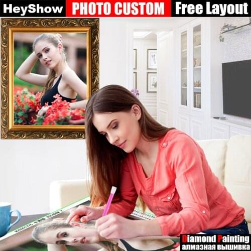 Photo Custom Diamond Painting Cross Stitch Full Square Picture of Rhinestone Home 5D DIY Diamond Mosaic Diamond Embroidery Sale