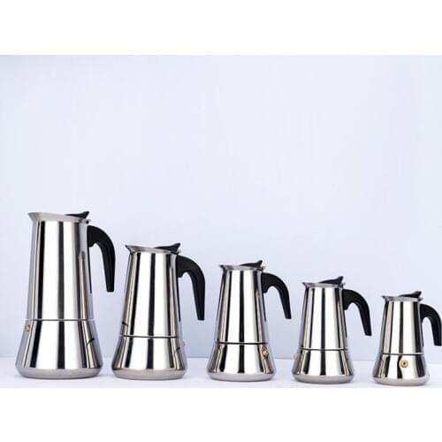 2/4/6/9/12Cups Stainless Steel Coffee Pot Mocha Espresso Latte Percolator Stove Coffee Maker Pot Percolator Drink Kitchen Tool