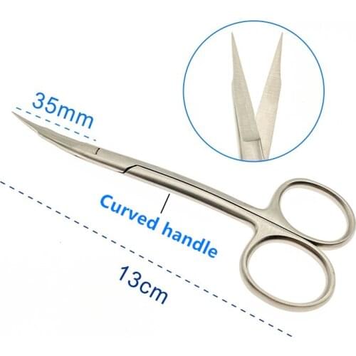 14cm scissors curved head Septum scissors stainless steel Nasal plastic surgery scissors