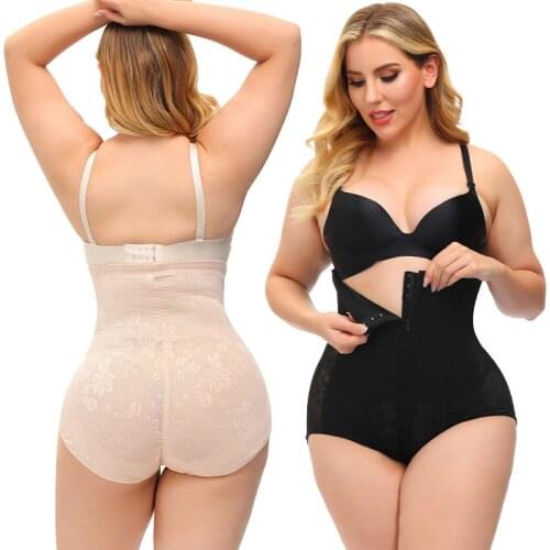 Colombian Girdles Slimming Sheath Woman Belly High Waist Shapewear Panties Plus Size Floral Butt Lifter Waste Trainer Underwear