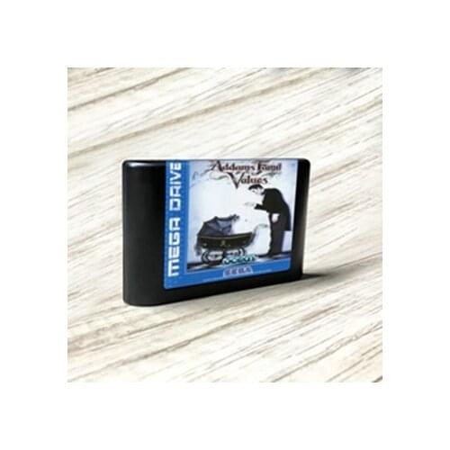 Addams Game Family Values - EUR Label Flashkit MD Electroless Gold PCB Card for Sega Genesis Megadrive Video Game Console