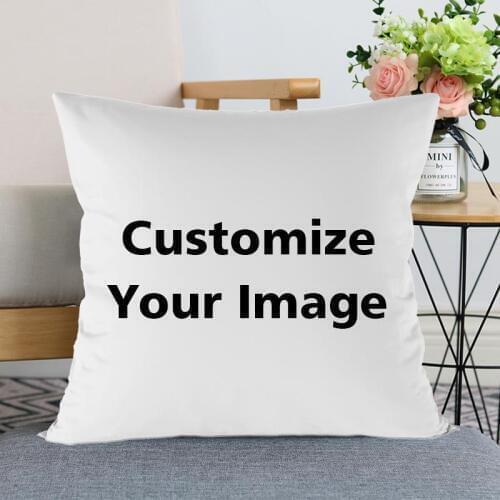 Customize Your Pictures, Pets, Lover, Kids Pillow Cover Bedroom Home Office Decorative Pillowcase Square Zipper Pillow cases