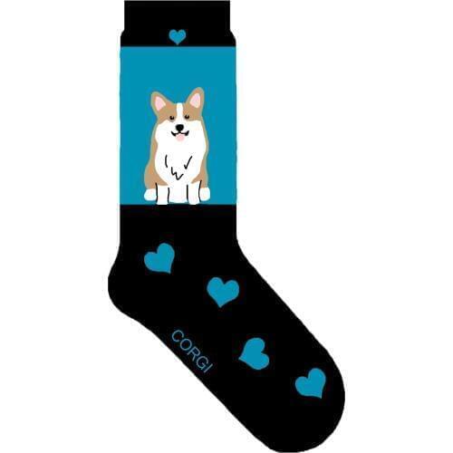 Unisex corgi socks cute women dog socks with welsh corgi puppies gift novelty socks with pup lady crazy sock 50pair/lot H5-U7