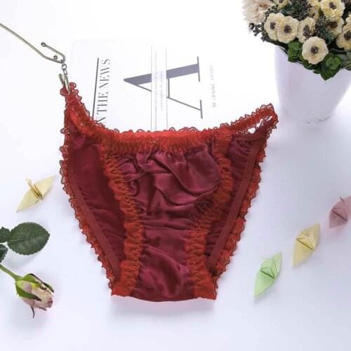 Newest Women High Waist Lace Plus Size Panties Ruffle Fashion Sexy Briefs Underwear Plus Size Elastic Silky Women Underpants