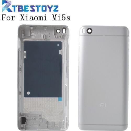 Original For Xiaomi Mi5S Battery Back Rear Cover Door Housing Power Volume Buttons For Xiaomi Mi 5S Back Cover Case+Camera Lens