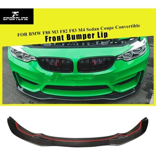 Front Lip Splitters for BMW F80 M3 F82 F83 M4 2014 - 2018 Coupe Convertible Sedan Carbon Fiber Front Bumper Lip Spoiler Splitter
