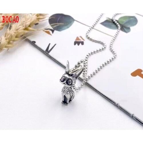 Really S925 Sterling Silver Q Edition Cute and Cute Kitty Pendant