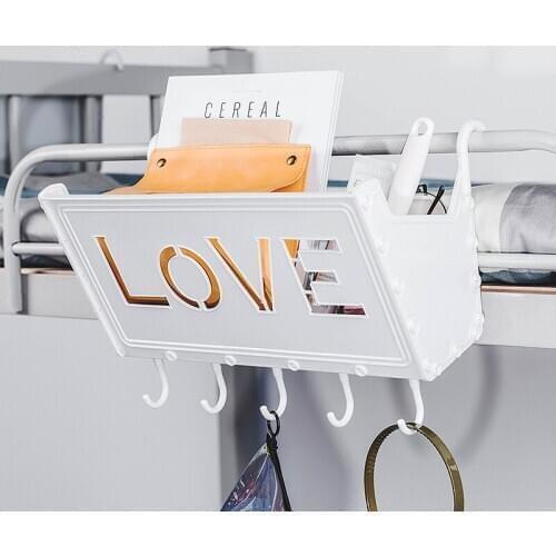 Hanging Bedside Storage Rack Box Student Dormitory Bedroom Shelf on The Bedside Hanging Basket Hook Basket Home Organizer Decor