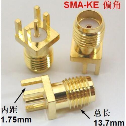 RF SMA S Type Connector Special foot SMA Female 4pin Fixed PCB,Coaxial connector wireless router Antenna New and original 5pcs