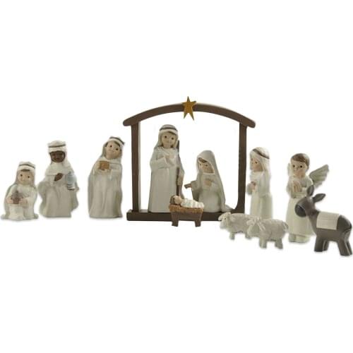Christ Birth Of Jesus Ornament Gifts Nativity Scene Resin Crafts Desktop Decoration Catholic Miniatures Figurines Best Gifts