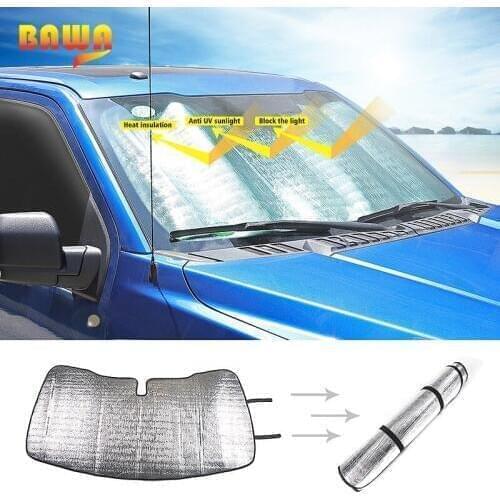 BAWA Sun Visors for Ford F150 2015 UP Front Aluminum Foil Car Window Shading Cover Sun Visors