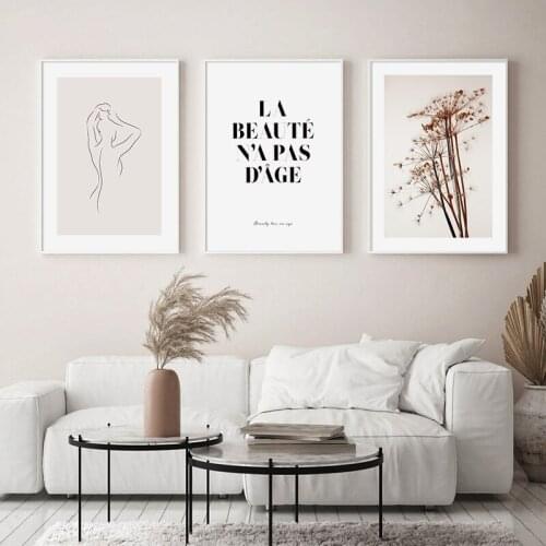 Modern Abstract Art Line Drawing Grass Poster Face Woman Body Canvas Painting Nordic Print Minimalist Wall Pictures Home Decor