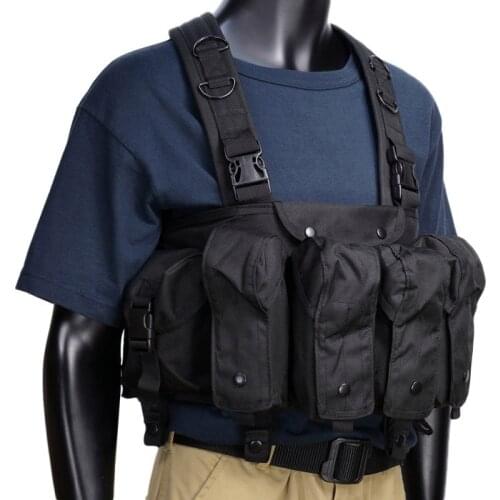 Tactical Chest Rig Airsoft Hunting Vest Military Ammo AK 47 Magazine Pouch Carrier Combat Vest