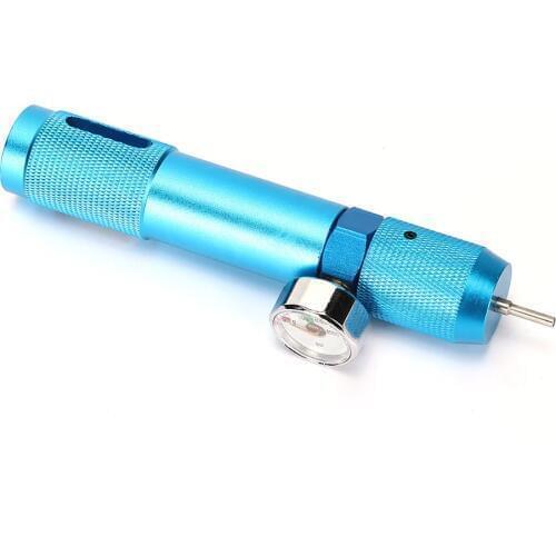Tactical 12g CO2 CNC Aluminum with PSI Gauge Portable Refill Charger for Airsoft Hunting Accessories