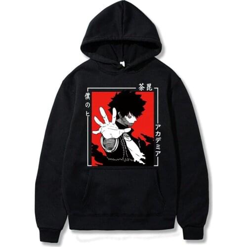 SUNOWE Harajuku Hoodie Men Hoodie My Hero Academia Hoodies Streetwear Dabi Printed Hip Hop Pullover Sweatshirt