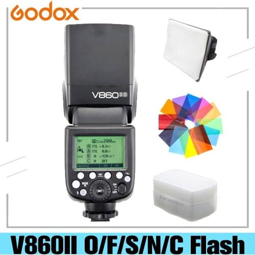 Godox Ving V860II-S Speedlite TTL Flash Fast HSS For Sony A7 A7S A7R A7 II MI A6000 Camara With softbox and Filters Trigger