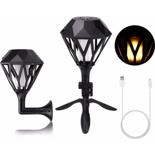 Solar Flame Light Waterproof IP65 outdoor Garden LED Light USB Charge Solar Torch Light Spotlights Landscape Decoration Led Lamp