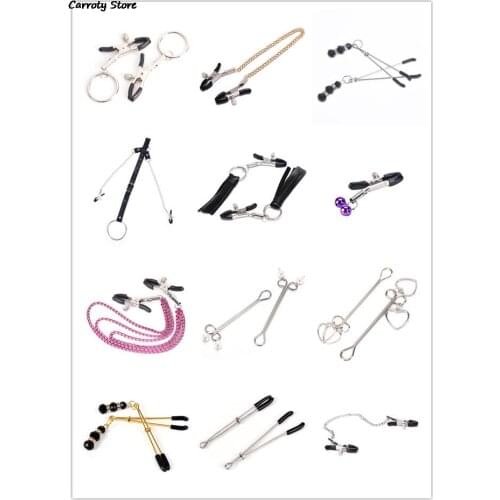 Women Nipple Clamp Slave Metal Chain Nipple Clip Breast Clip Milk Clamp Exotic Accessories Multi Styles